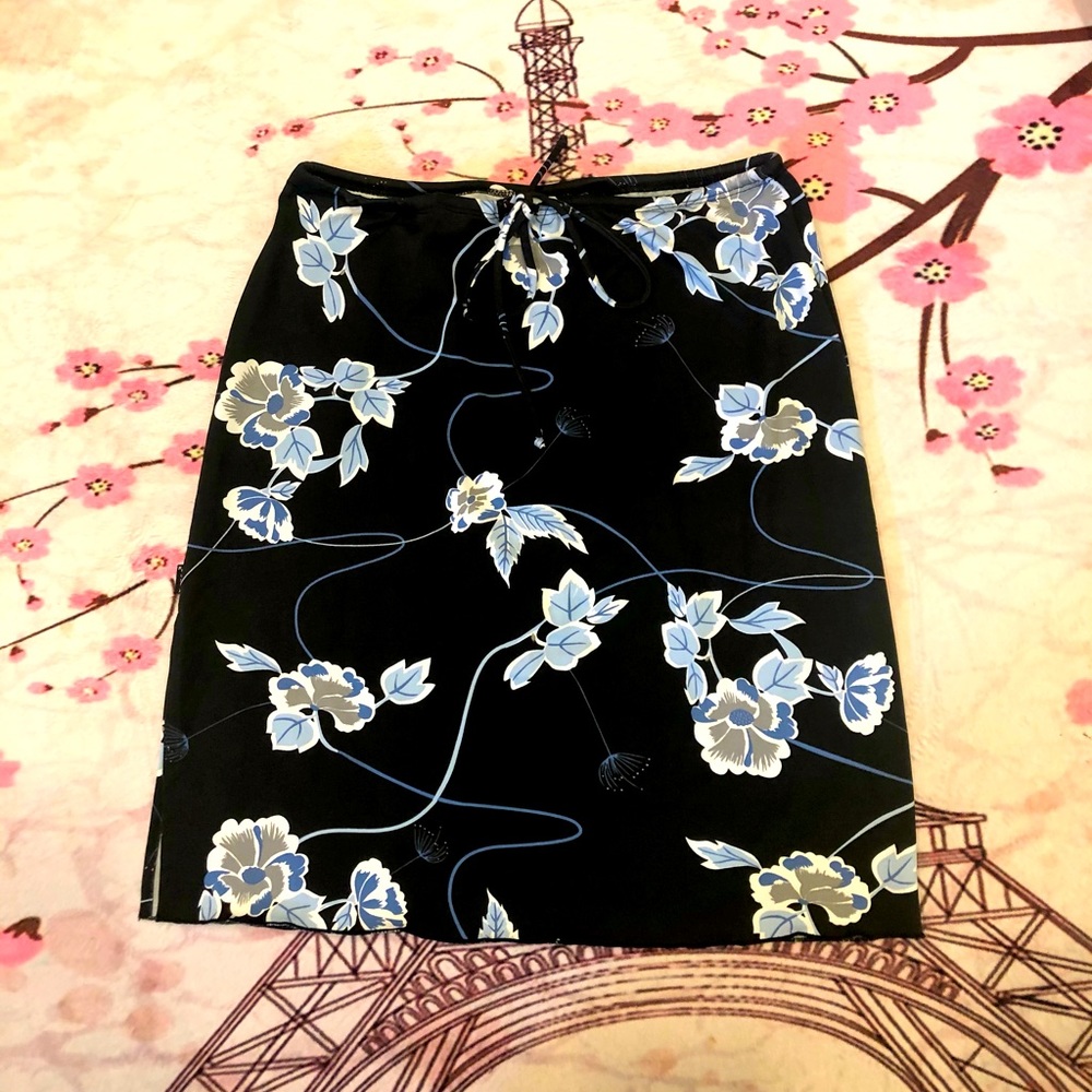 Blue floral skirt